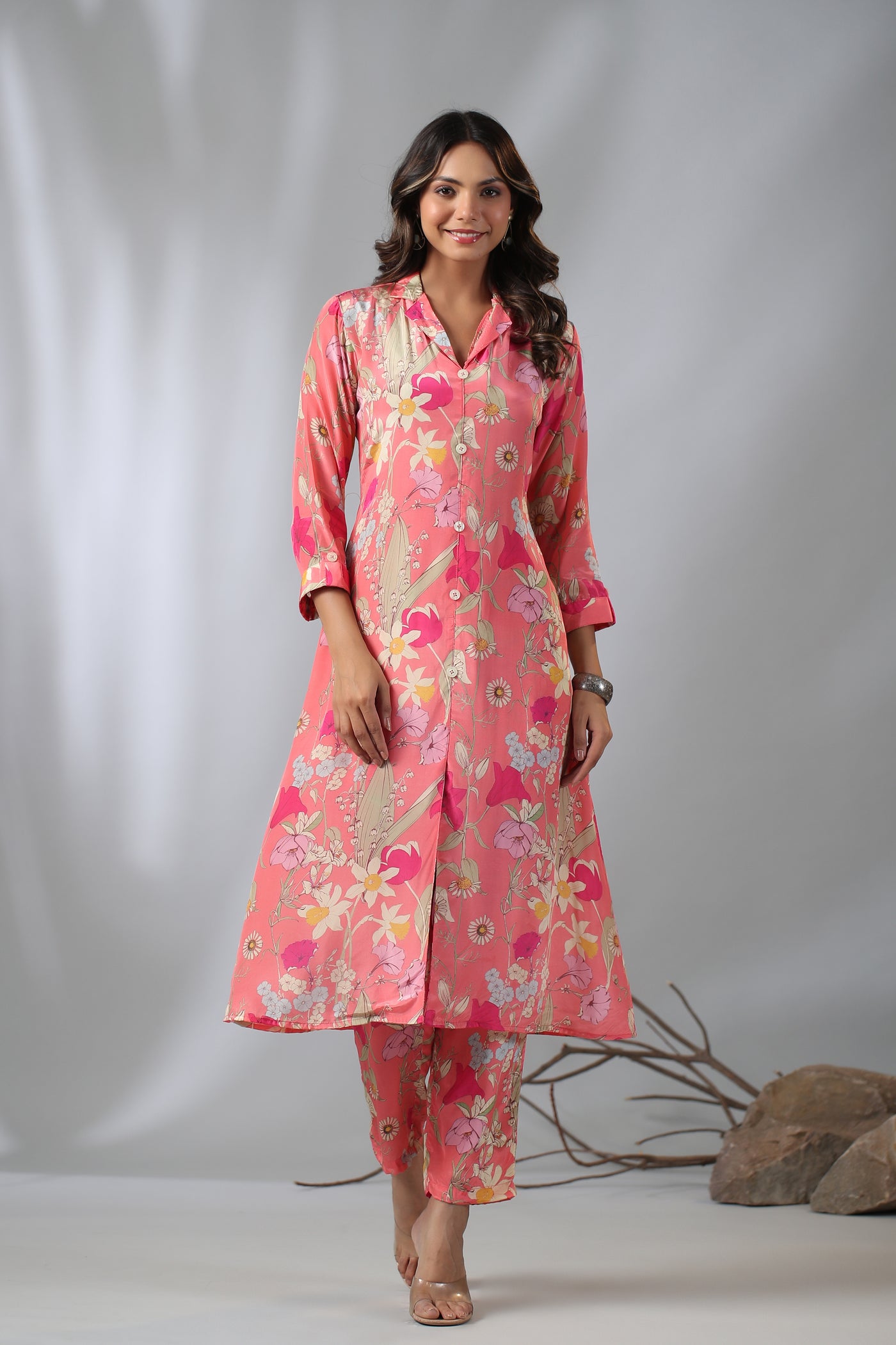 Pink Tulip Coord Kurta Set