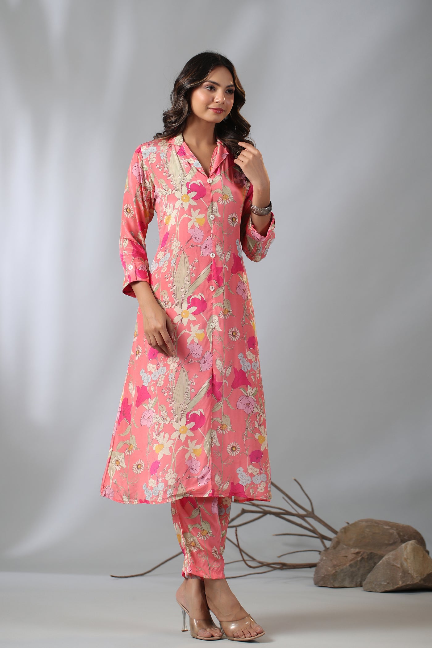 Pink Tulip Coord Kurta Set