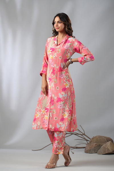 Pink Tulip Coord Kurta Set