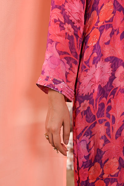 Pink and Purple Nazakat Kurta Set