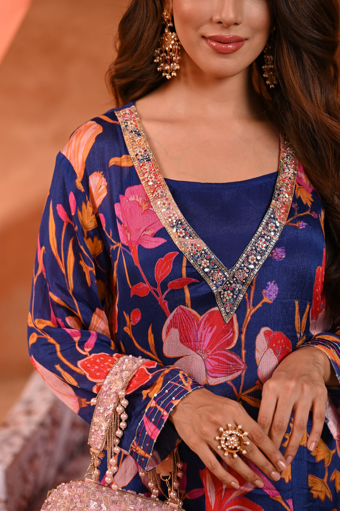 Blue Nazakat Kurta Set