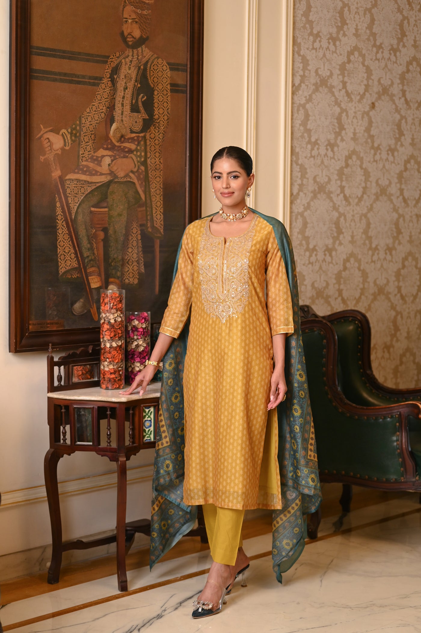 Alia Chanderi Suit Set with Dupatta