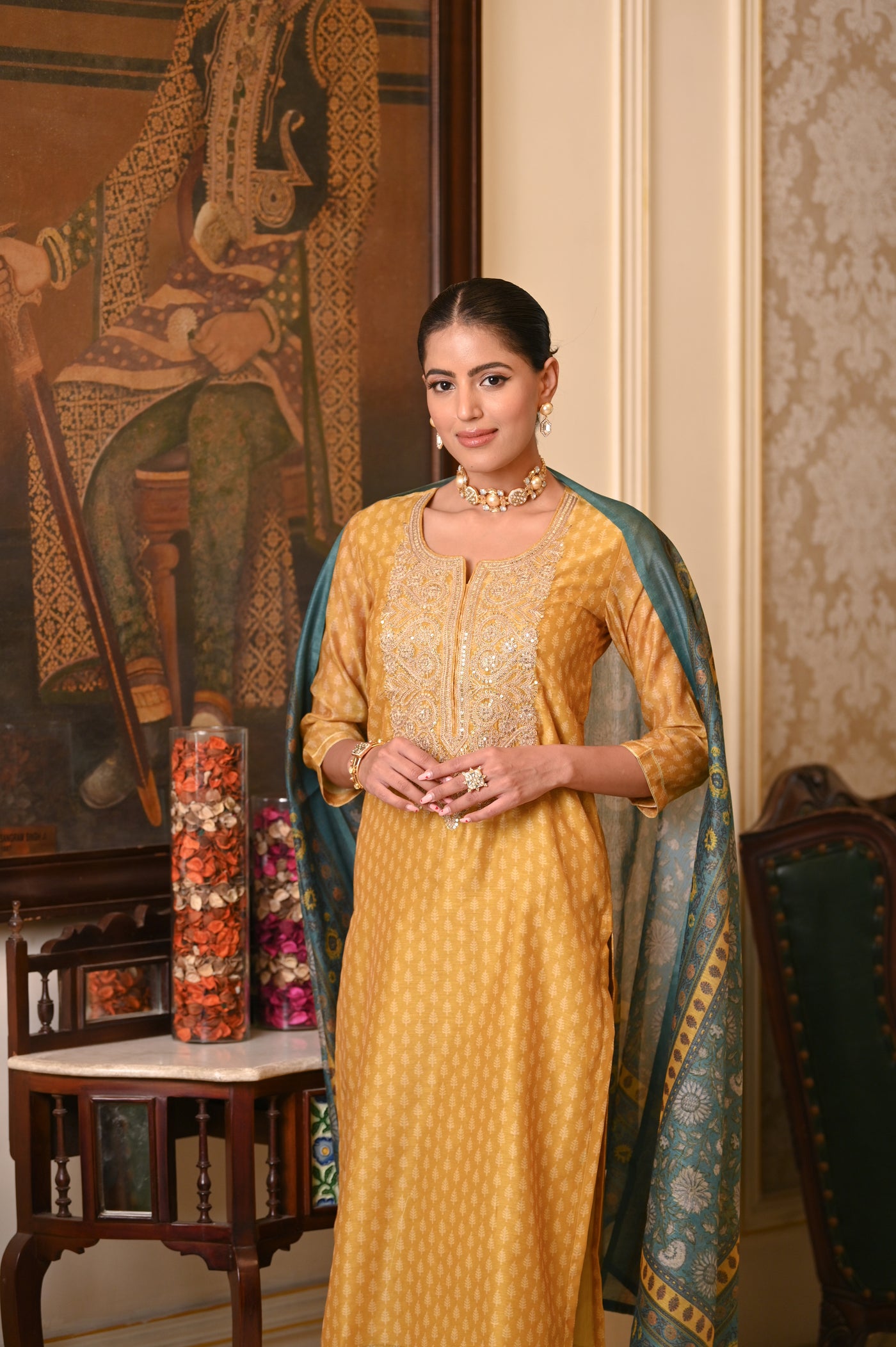 Alia Chanderi Suit Set with Dupatta