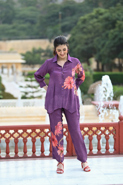 Iris Purple Puré Crepe Coordinated Set