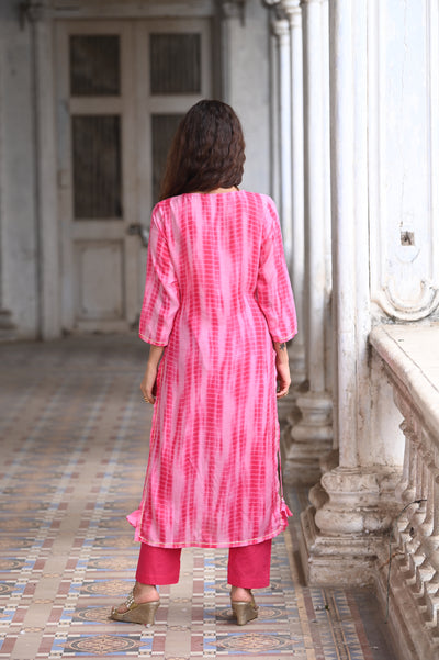 Pink Shibori Amreen Kurti